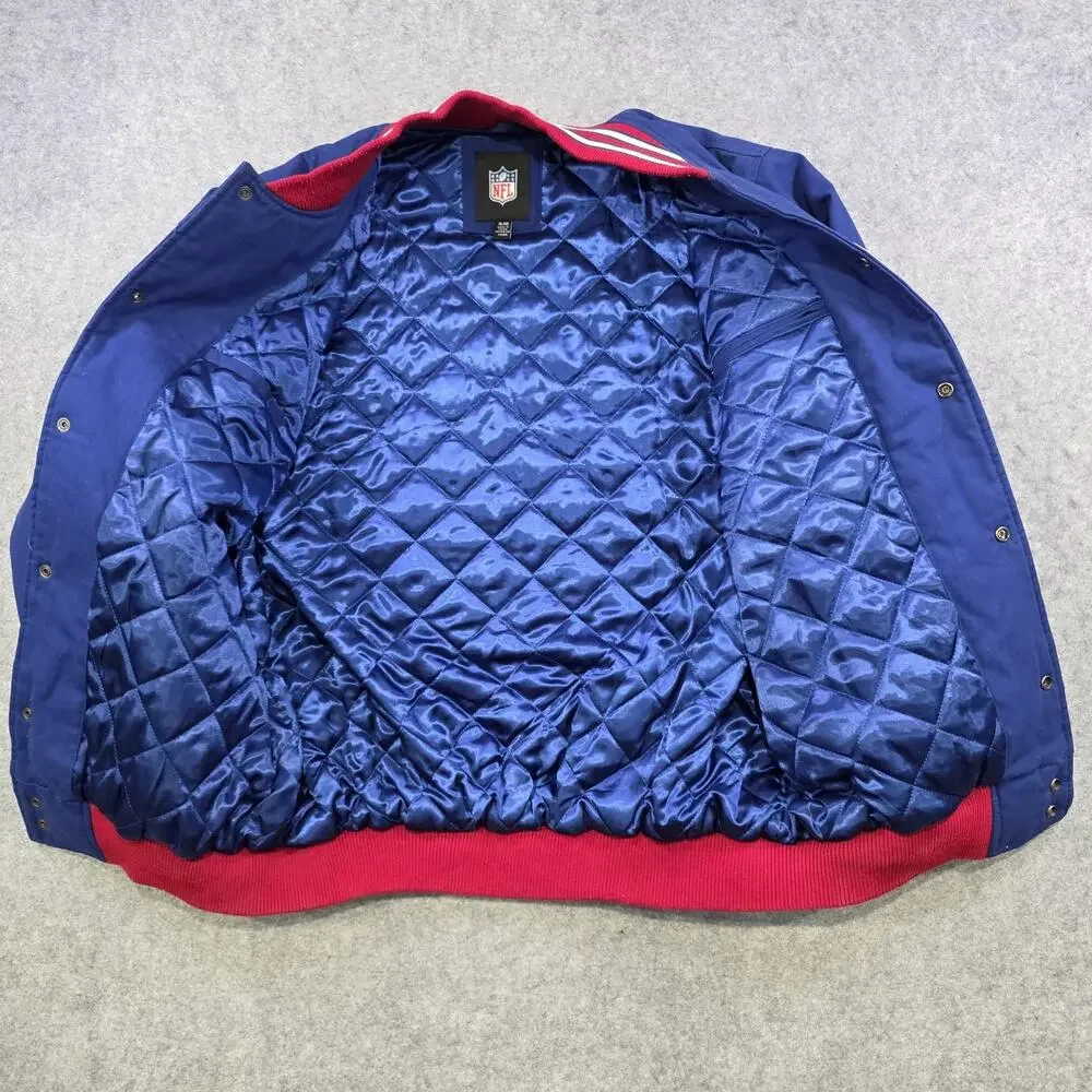 New‎ York Giants Varsity Jacket Mens XL Blue NFL Football Super Bowl Champions